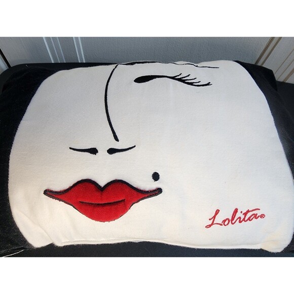 The Flirt Lolita Designs Black & White Pillow with Red Accents - Picture 3 of 3